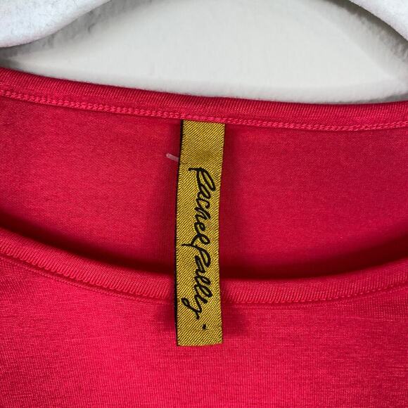 RACHEL PALLY Ruched T-Shirt Dress Red Jersey Knit Size Medium Casual - Picture 6 of 7